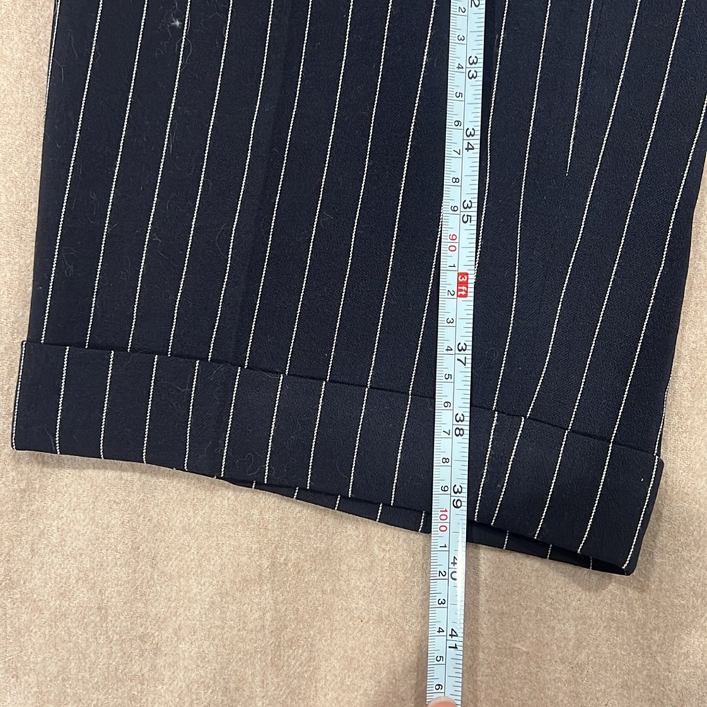 Mondi Vintage Navy Pinstripe Trousers - Picture 8 of 8